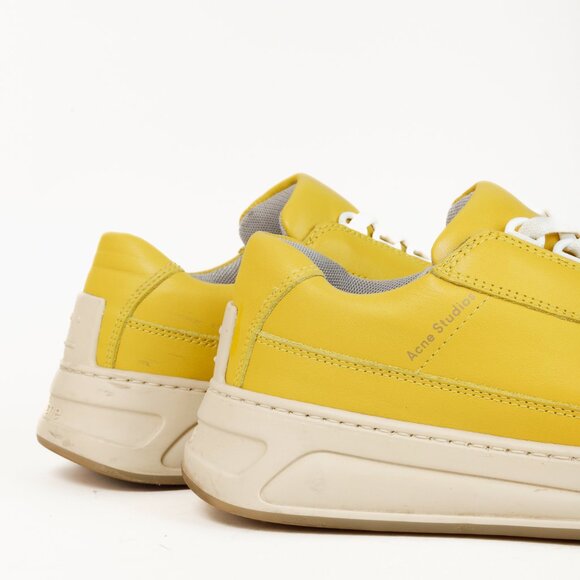 Acne Studios Perey Yellow Leather Low Top Lace Sneaker - Picture 8 of 12